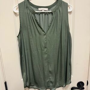 LOFT Women's Olive Sleeveless Blouse